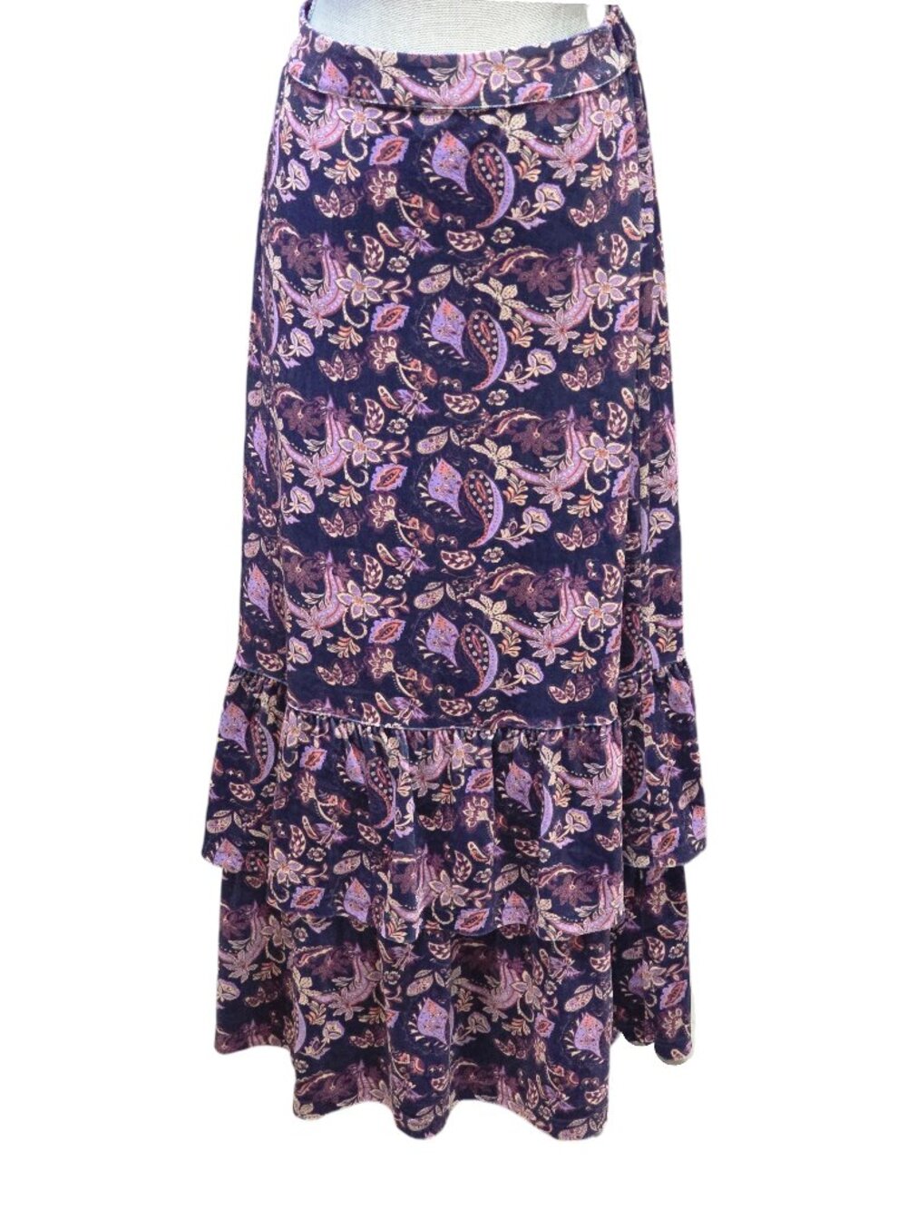 Luella Apparel Printed Velvet Maxi Skirt Size S ( Sample)